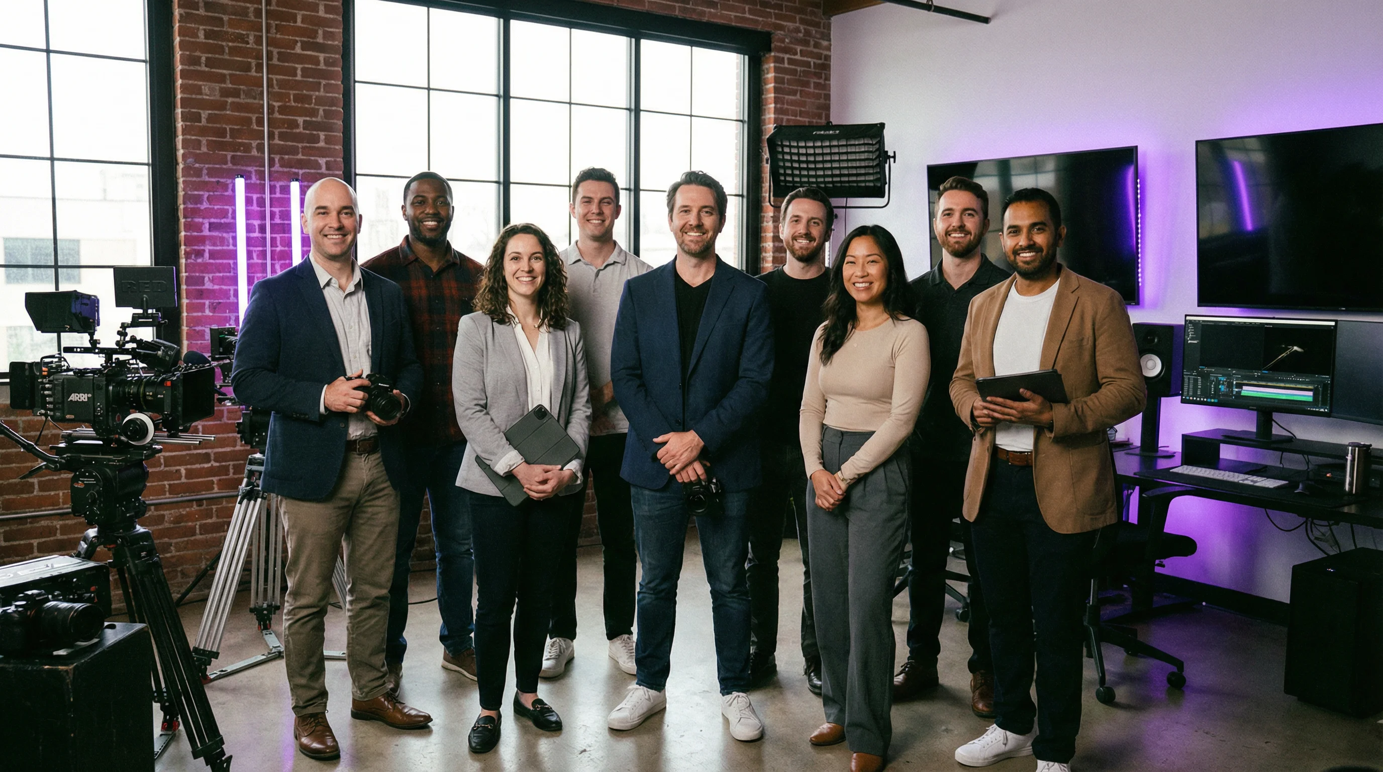 无限臀山传媒专业制作团队合影